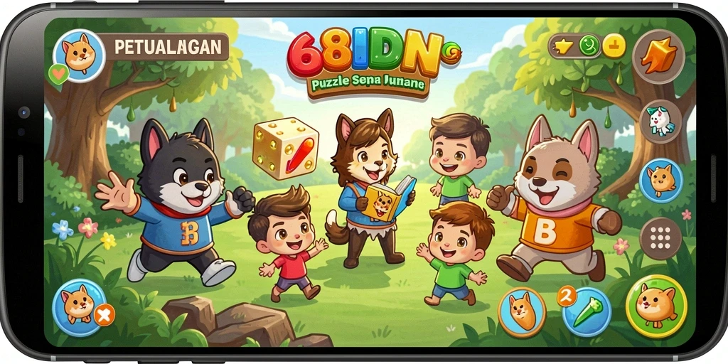 Tampilan gameplay seru dan menantang dari 68IDN.