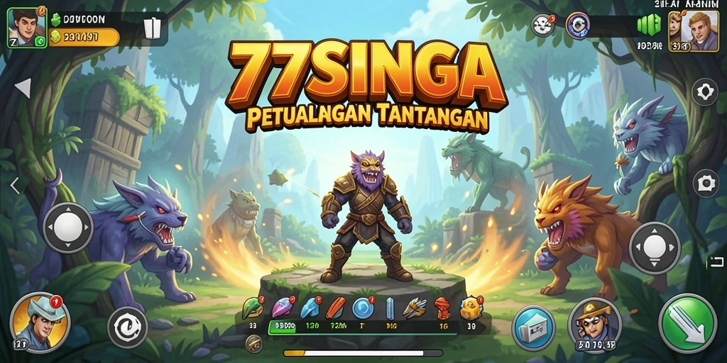 Tampilan gameplay <strong>77SINGA</strong> yang seru dan mendebarkan.