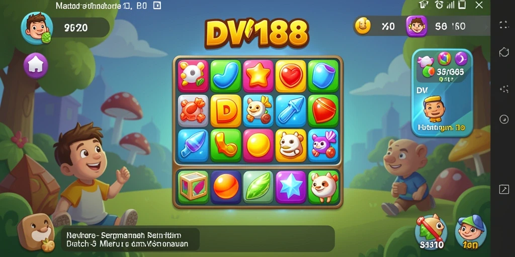 Screenshot gameplay <strong>DV188</strong> yang menampilkan aksi mencocokkan barang.