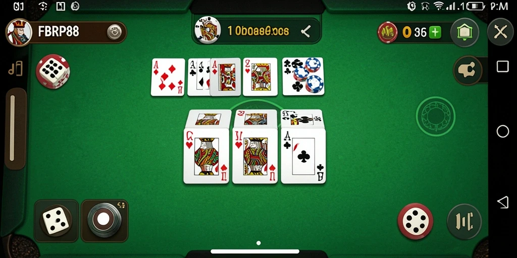 Screenshot FBRP88 menampilkan gameplay domino yang seru.