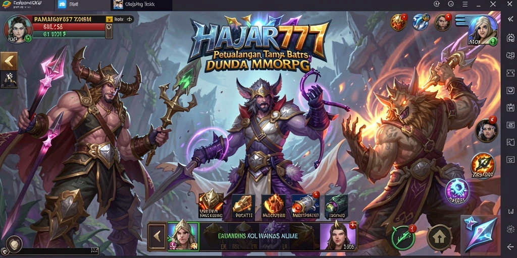 Tampilan menarik dari gameplay MMORPG HAJAR777.