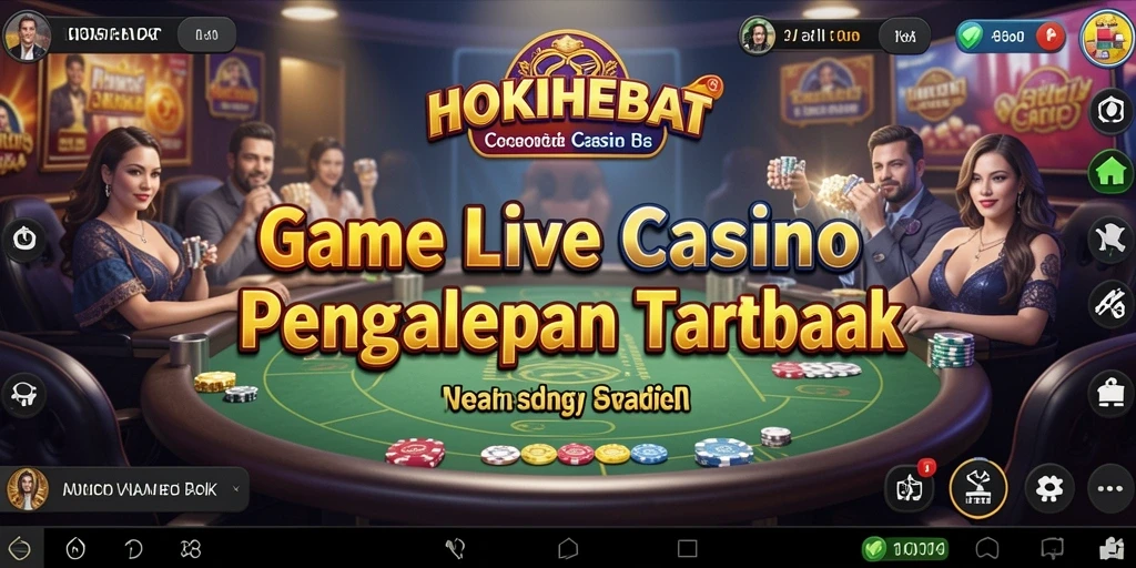 Tampilan seru gameplay HOKIHEBAT Live Casino dengan dealer profesional.