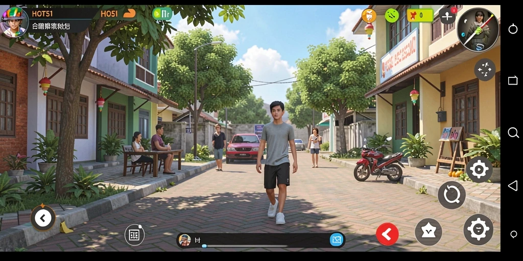 Screenshot utama menampilkan gameplay yang menarik dan interaktif dari HOT51.