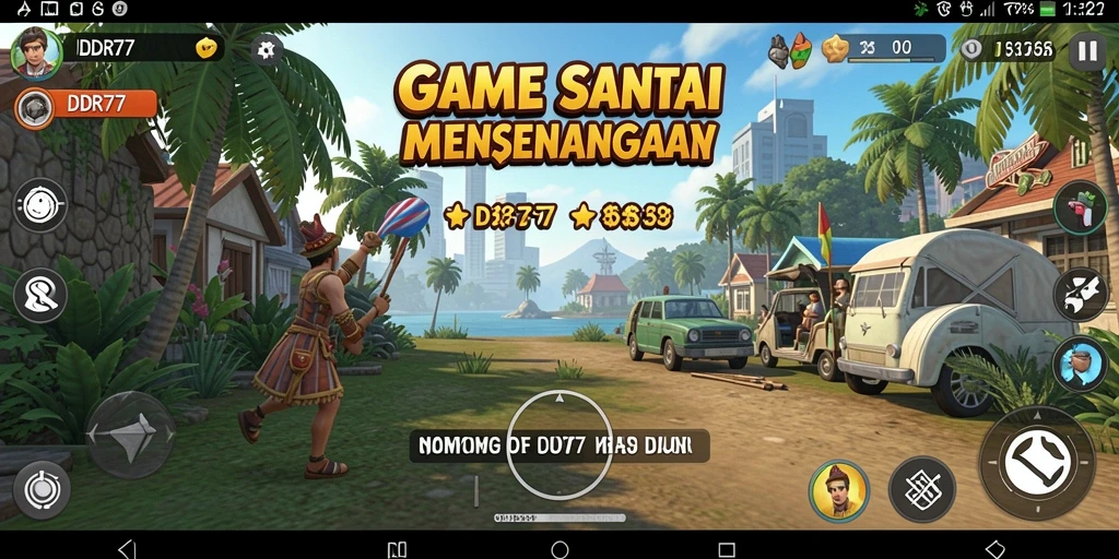 Tampilan gameplay santai yang penuh warna dari IDR77.