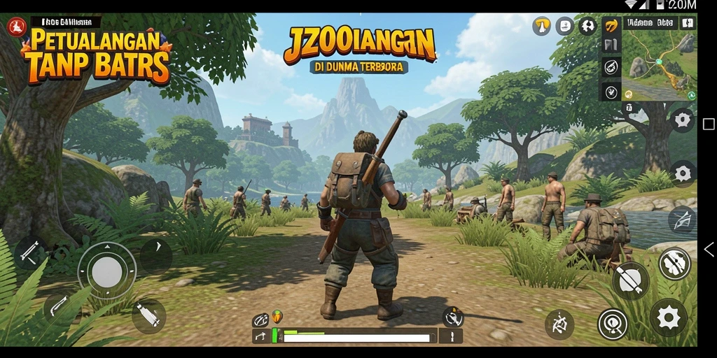 Tampilan gameplay Open World yang menawan dalam J200M.