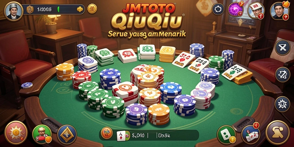 Screenshot utama JMTOTO menampilkan keseruan permainan QiuQiu.