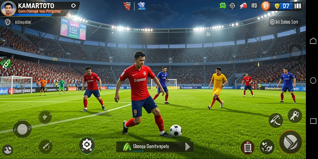 Tampilan gameplay menarik dari KAMARTOTO dengan aksi olahraga seru.