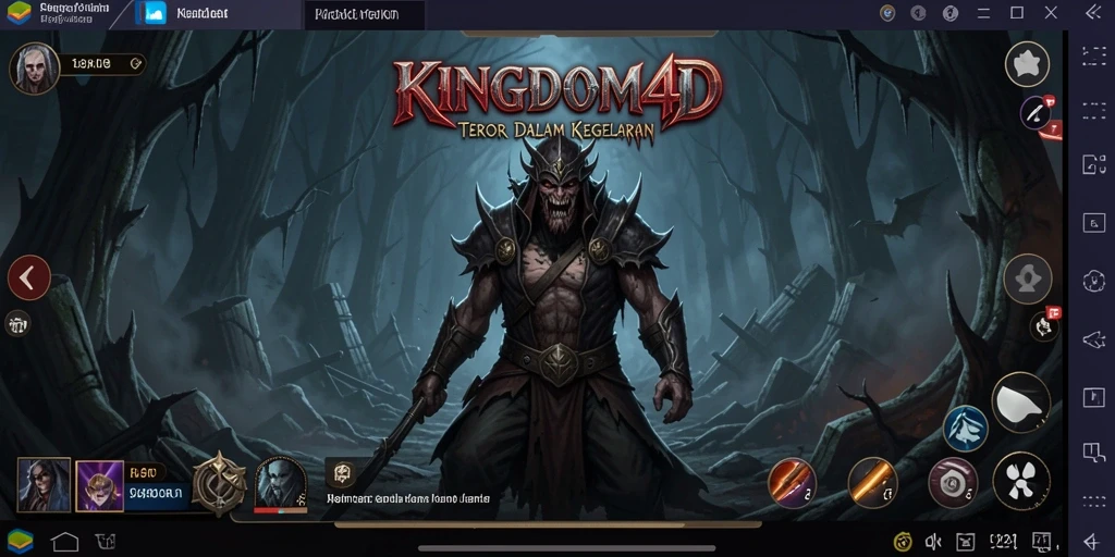 Screenshot KINGDOM4D menampilkan suasana menyeramkan dalam gameplay.