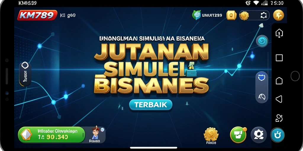 Tampilan gameplay <strong>KM789</strong> yang menunjukkan proses pembangunan perusahaan.