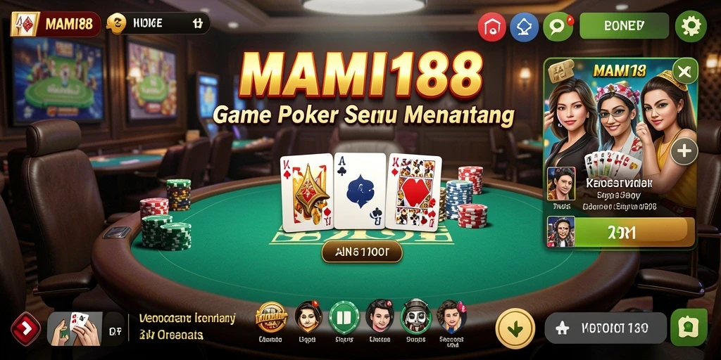 Tampilan menarik dari gameplay Poker di MAMI188 yang seru.