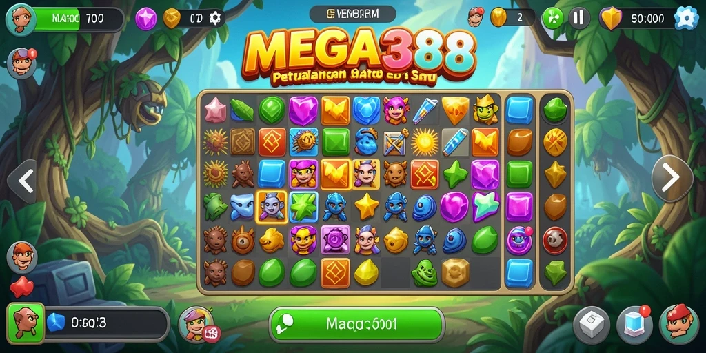 Tampilan gameplay seru dan penuh warna dari MEGA388.