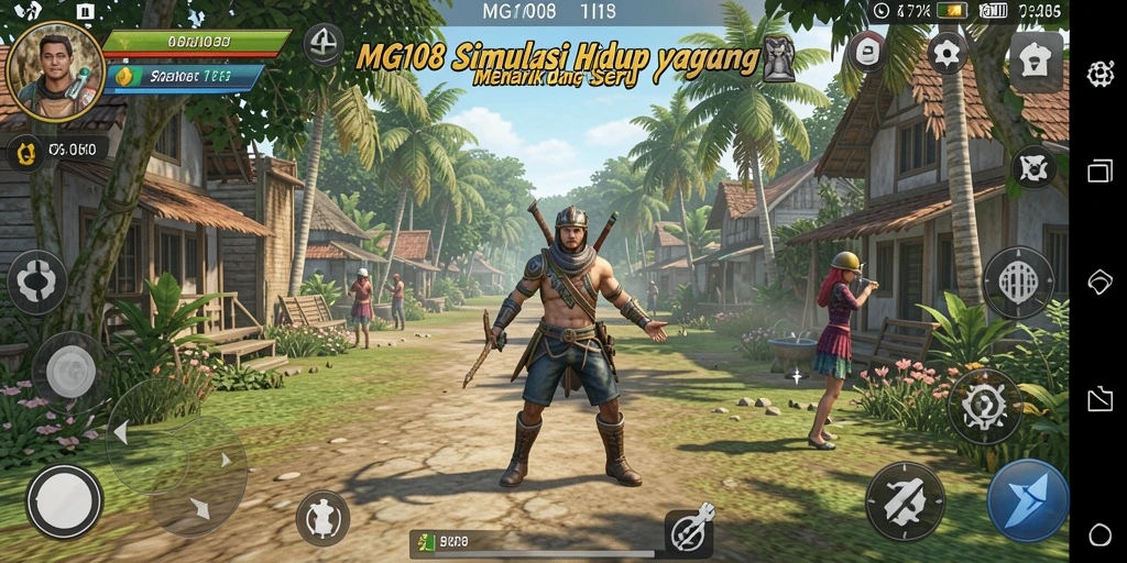 Tampilan gameplay menarik dalam game simulasi MG108.