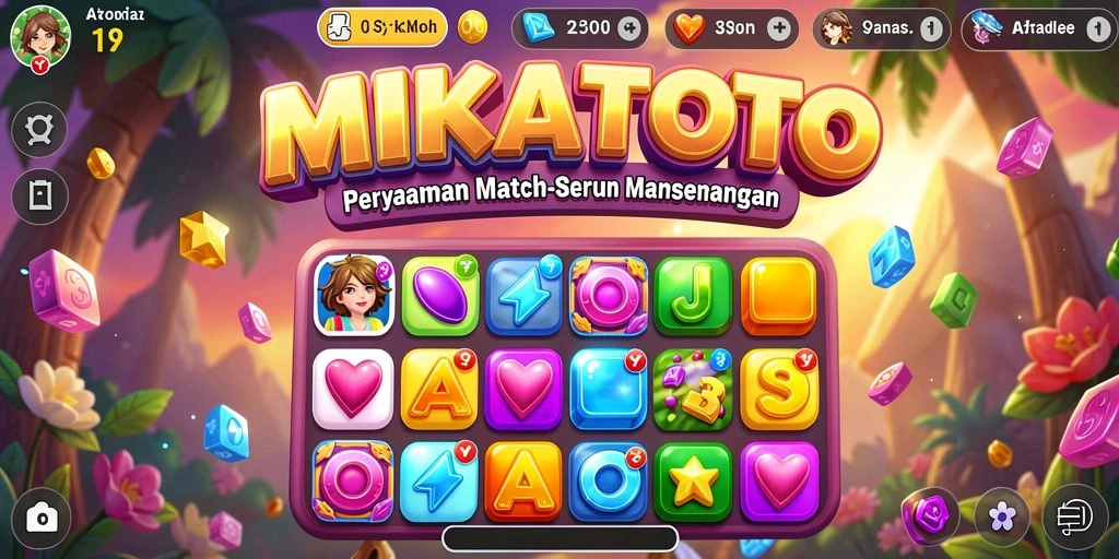 Tampilan gameplay MIKATOTO yang seru dan penuh warna.