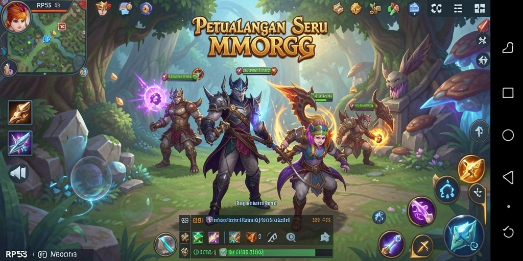 Tampilan gameplay RP55 yang mendebarkan dengan pertempuran epik dan eksplorasi dunia.