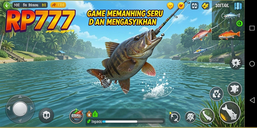 Tampilan gameplay memancing yang menakjubkan di RP777.