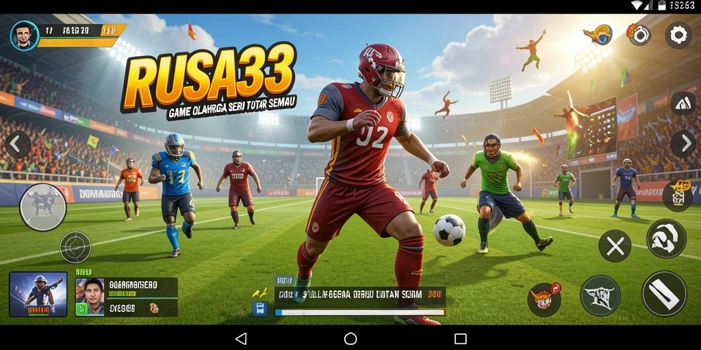 Tampilan gameplay RUSA33 yang menampilkan aksi olahraga yang seru.