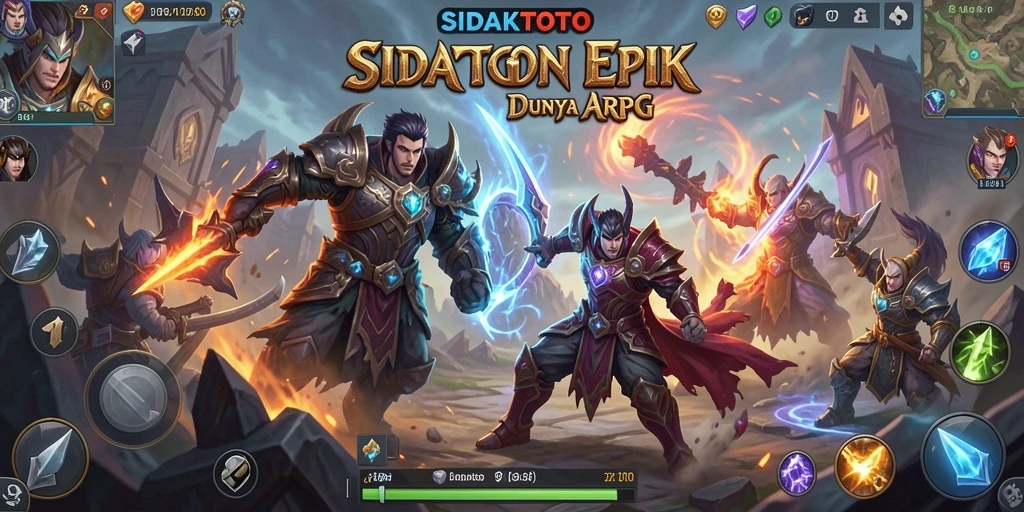 Screenshot menampilkan aksi seru dalam game ARPG SIDAKTOTO.
