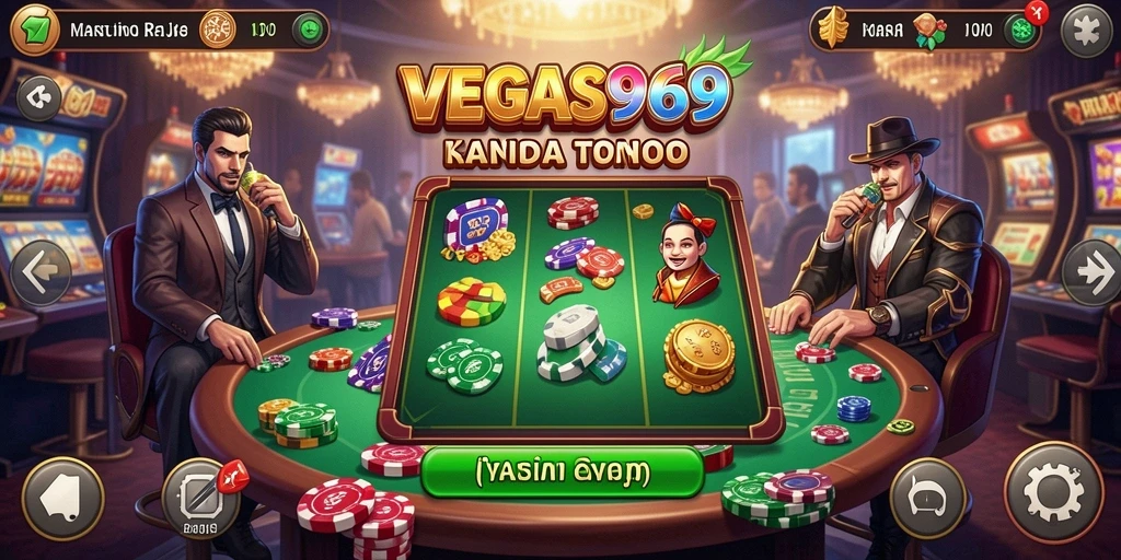 Tampilan menarik dari gameplay VEGAS969 dengan kasino yang megah.